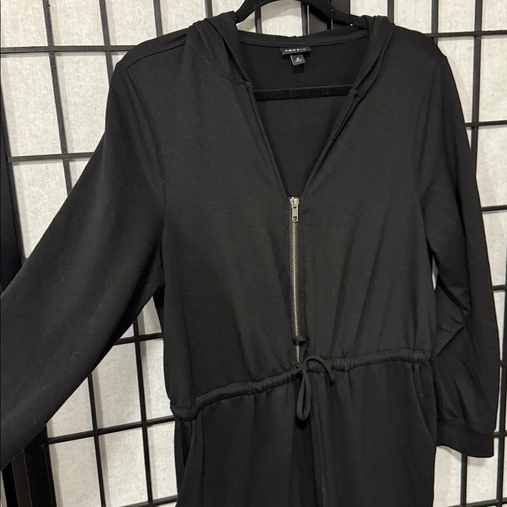 Torrid BLACK TERRY ZIP FRONT HOODED JUMPSUIT - Picture 9 of 11